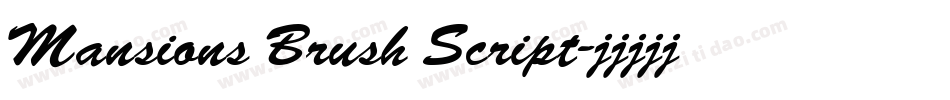 Mansions Brush Script字体转换